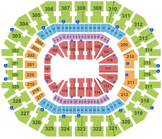 KFC Yum! Center Hot Wheels Monster Trucks Seating Chart